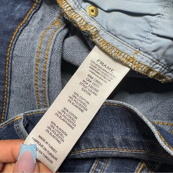 Frame Le Garcon Distress Boyfriend Jeans Size 28 - Picture 3 of 6